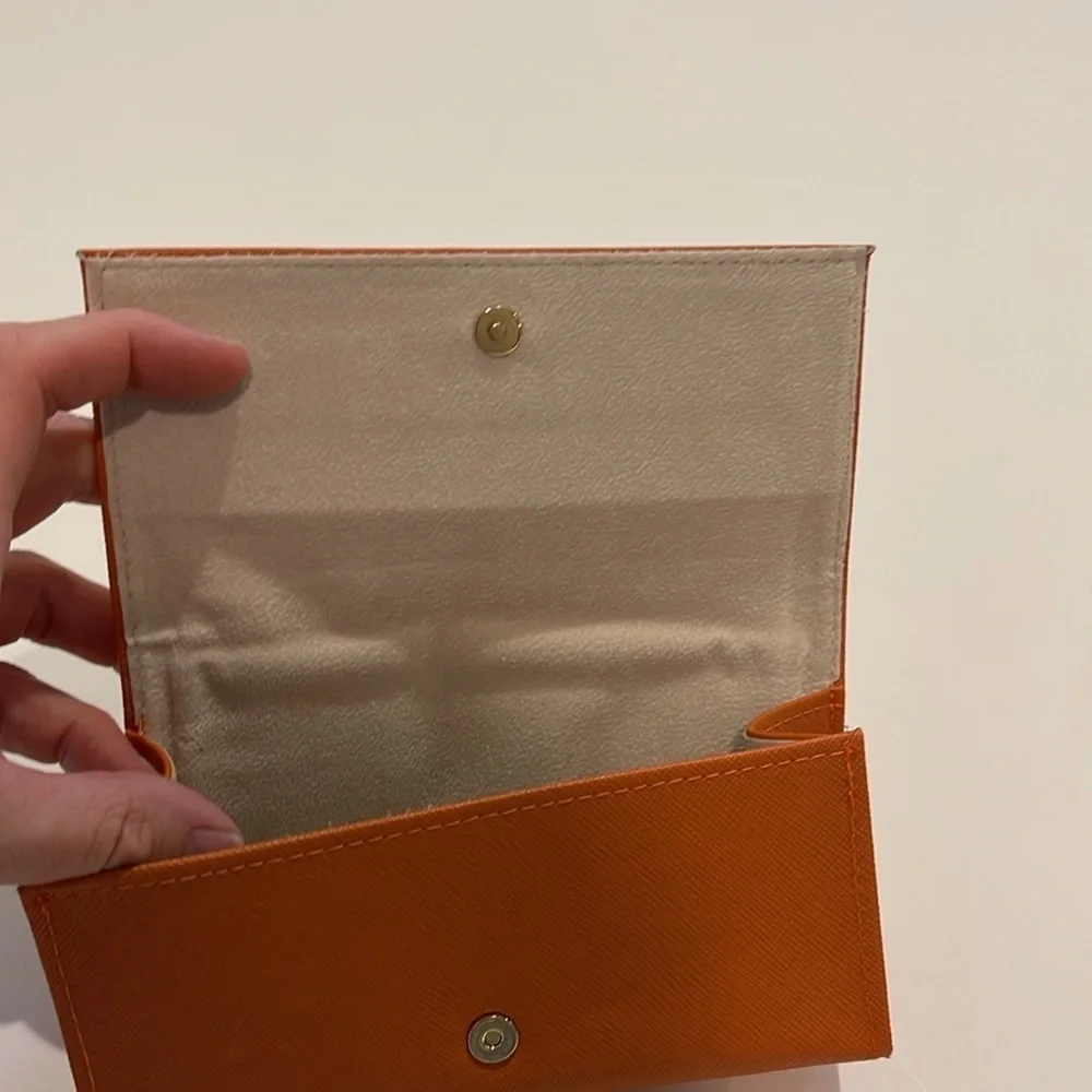 Tory Burch Orange Leather Sunglasses Case